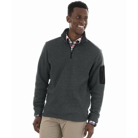 Charles River Apparel 9312 Men's Heathered Fleece Pullover-Charcoal Heather-3XL