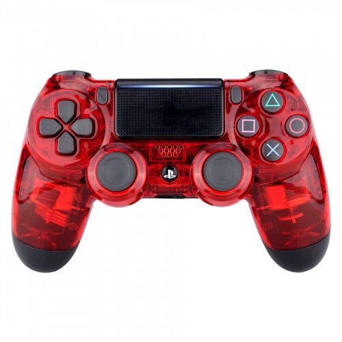 Glossy Transparent Red PS4 PRO Custom UN-MODDED Controller Exclusive
