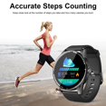 thumbnail image 3 of de Actividad Física Reloj Inteligente Bluetooth con Pantalla Táctil Recordatorio de Mensajes Podómetro Impermeable Monitor de Sueño Contado Sunnimix reloj de presión arterial, 3 of 8