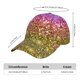 thumbnail image 2 of Fotbe Glitter Rainbow Gorro Clásico de Béisbol, Gorra Ajustable con Broche Snapback, Gorro de Exterior de Algodón Suave, 2 of 6
