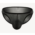thumbnail image 1 of Mens Underwear Men Casual Fashion Solid Underwear Mesh Striped Low Waist Briefs, 1 of 4