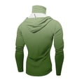 thumbnail image 5 of Nestiefly Mens Uv Rash Guard Fishing Shirts with Mask UPF 50+ Cooling Shirt Sun Protection Hiking Blouse Lightweight Hoodies Green 2XL, 5 of 5
