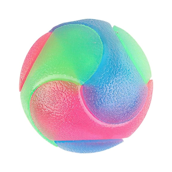 LightUp Chew Toy Glowing Colorful Ball For Pet Dog Soft Bouncing Ball for Various Breeds Engagement Fun Play
