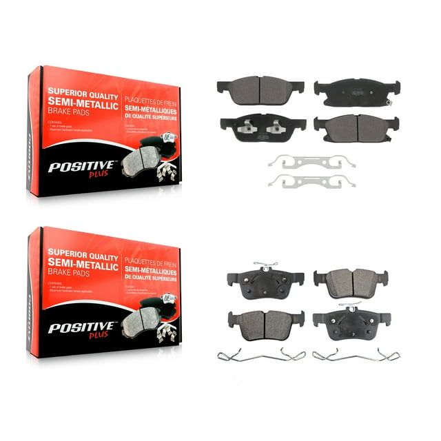 Positive Plus Front Rear Semi-Metallic Brake Pads Kit for Car Ford Edge Lincoln Nautilus KPF-100630