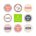 thumbnail image 6 of Necvior Fashion Grid Thank You Stickers for Giveaways Bridal Showers Dessert Packaging, 6 of 10