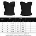 thumbnail image 2 of Blusas Y2K Top plisado Bandeau para mujer, jersey de punto sin mangas, ropa de discoteca Hotsweet de Color sólido Cgtredaw Xl Negro para Mujer, 2 of 7