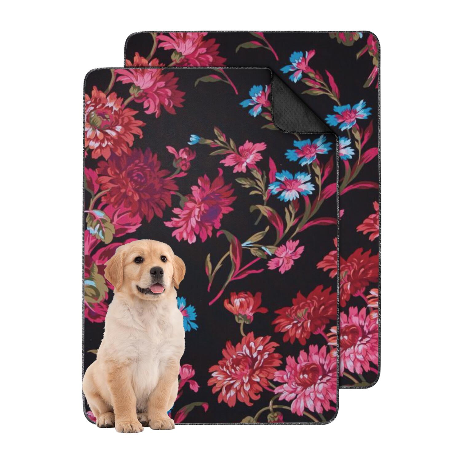 Professional 24x35 Inch Washable Potty Pads for Dogs 2-Pack Reusable Wee Pads with Maximum Absorbency and Leak-Proof Base for Indoor and Outdoor Surfaces.