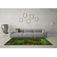 thumbnail image 3 of Ahgly Company Indoor Round Oriental Green Modern Area Rugs, 7' Round, 3 of 4
