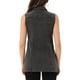 thumbnail image 3 of Chaleco de mezclilla sin mangas para mujer INSPIRE CHIC, con botones, de longitud media, casual, color gris, 3 of 6