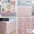thumbnail image 2 of Efavormart Wonderland Rosette Table Skirt for Kitchen Dining Catering Wedding Birthday Party Decorations Events - Blush, 2 of 7