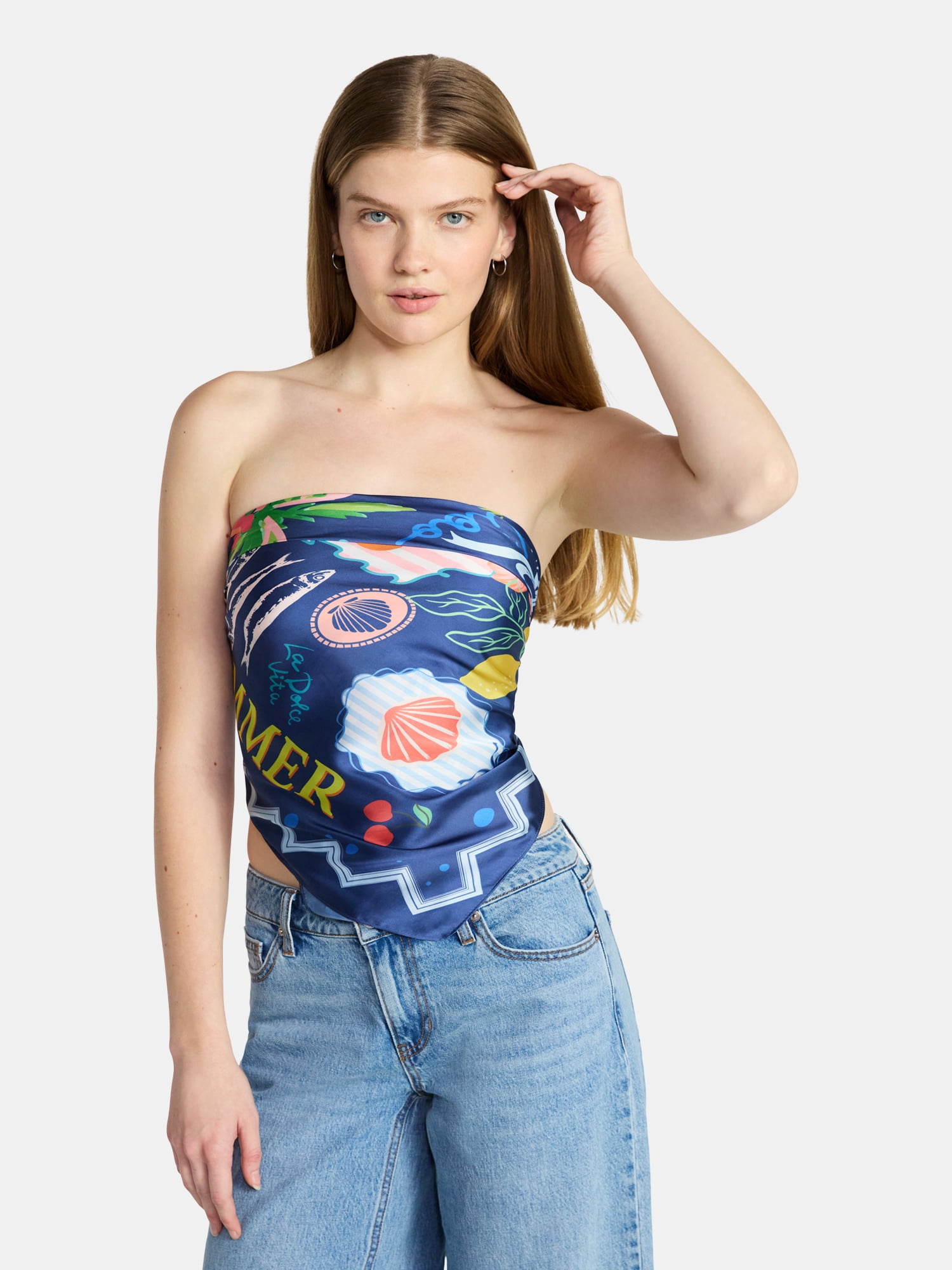 No Boundaries Printed Square Scarf, Women’s