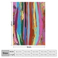 thumbnail image 4 of COMIO Abstract Multicolored Expressionist Work of Art Vibrant Rainbow Flannel Blanket Throw Exquisite Gifts White, 4 of 6