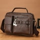 thumbnail image 1 of Bolso de hombro cruzado de cuero texturizado | Bolso de mano ligero y espacioso con correa ajustable | Negro/Marrón/Caqui | 29x20x7cm | Viaje Multi Compartimento Accesorio Diario para Mujeres, 1 of 6