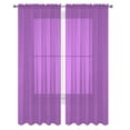 thumbnail image 1 of 2 Pack Fully Stitched Sheer Window Curtain Panel Drapes 63" 84" 95" 108" 120"L, 1 of 2