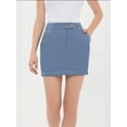 thumbnail image 2 of High Waist Stitch Detail Mini Skirt, 2 of 5