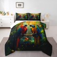 thumbnail image 2 of Parrot Comforter Set Dream Catchers Quilt Bed Set,Watercolor Feather Botanical Leaves Twin Bedding Sets,Safari Animals Duvet Insert,Exotic Bohemian Decor, 2 of 7