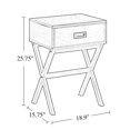 thumbnail image 6 of Bika Home Furniture M180426-1-B X- Frame End Table, Black - 25.75 x 18.9 x 15.75 in., 6 of 6