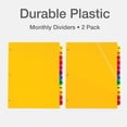 thumbnail image 2 of Oxford Plastic Monthly Dividers for 3 Ring Binders, 12 Multicolor Preprinted Tabs, Jan-Dec, Letter Size, 2 Pack (89608), 2 of 7
