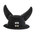thumbnail image 2 of Gorro con cuernos para mascota de Halloween para perro y gato, decoración cómoda para fiestas, disfraz de Halloween para mascotas, fiestas temáticas Araña de pajarita negra, 2 of 8