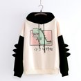 thumbnail image 3 of Sudadera con capucha de dinosaurio estilo Y2K para mujer, sudaderas con capucha con cuernos bonitos, suéteres hawaianos de otoño e invierno, ropa a juego para adolescentes de Halloween, 3 of 5