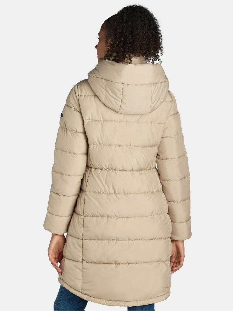 Free Shipping! BCBG Paris Women's Plus Long Hooded Puffer