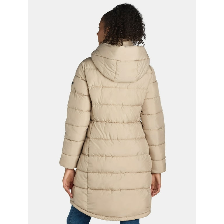 BCBG Paris Women's and Women's Plus Long Hooded Puffer Coat BCBG Paris Women's and Women's Plus Long Hooded Puffer Coat