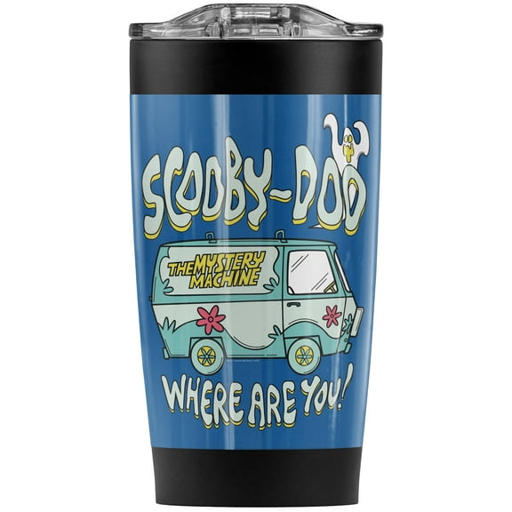 Scooby Doo Where Are You? Stainless Steel Tumbler 20 oz Coffee Travel Mug/Cup, Vacuum Insulated & Double Wall with Leakproof Sliding Lid | Great for Hot Drinks and Cold Beverages