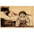 thumbnail image 3 of Edvard Munch 14x11 Black Modern Framed Museum Art Print Titled - The Dead Mother and Her Child (1999), 3 of 5
