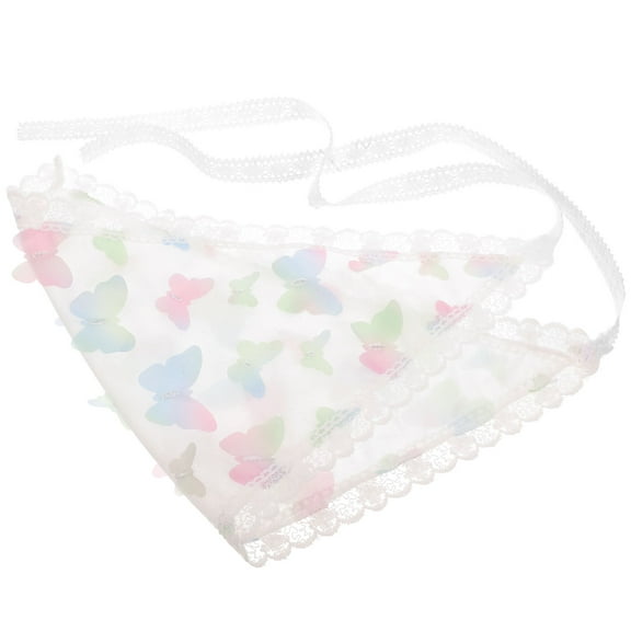 Supvox Headband Bandana Triangular Lace White 1Pcs