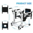 thumbnail image 3 of Patient Lift Transfer Chair,Hoyer Lifts for Home Use,Hydraulic Patient Lift Transfer Chair, Bathroom Wheelchair with 180° Split Seat and Potty, Portable Elderly Lift Bedside Commode Chair, 3 of 8