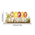 thumbnail image 2 of Easter Wooden Set Colorful Egg And Bunny Figurines For Festive Home Decoration, 2 of 4