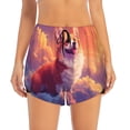 thumbnail image 2 of Daiia Sunset Cloud Corgi Pattern Women's 2 in 1 Running Shorts - Lightweight Athletic Workout Gym Yoga Shorts Liner with Phone Pockets-Medium, 2 of 7