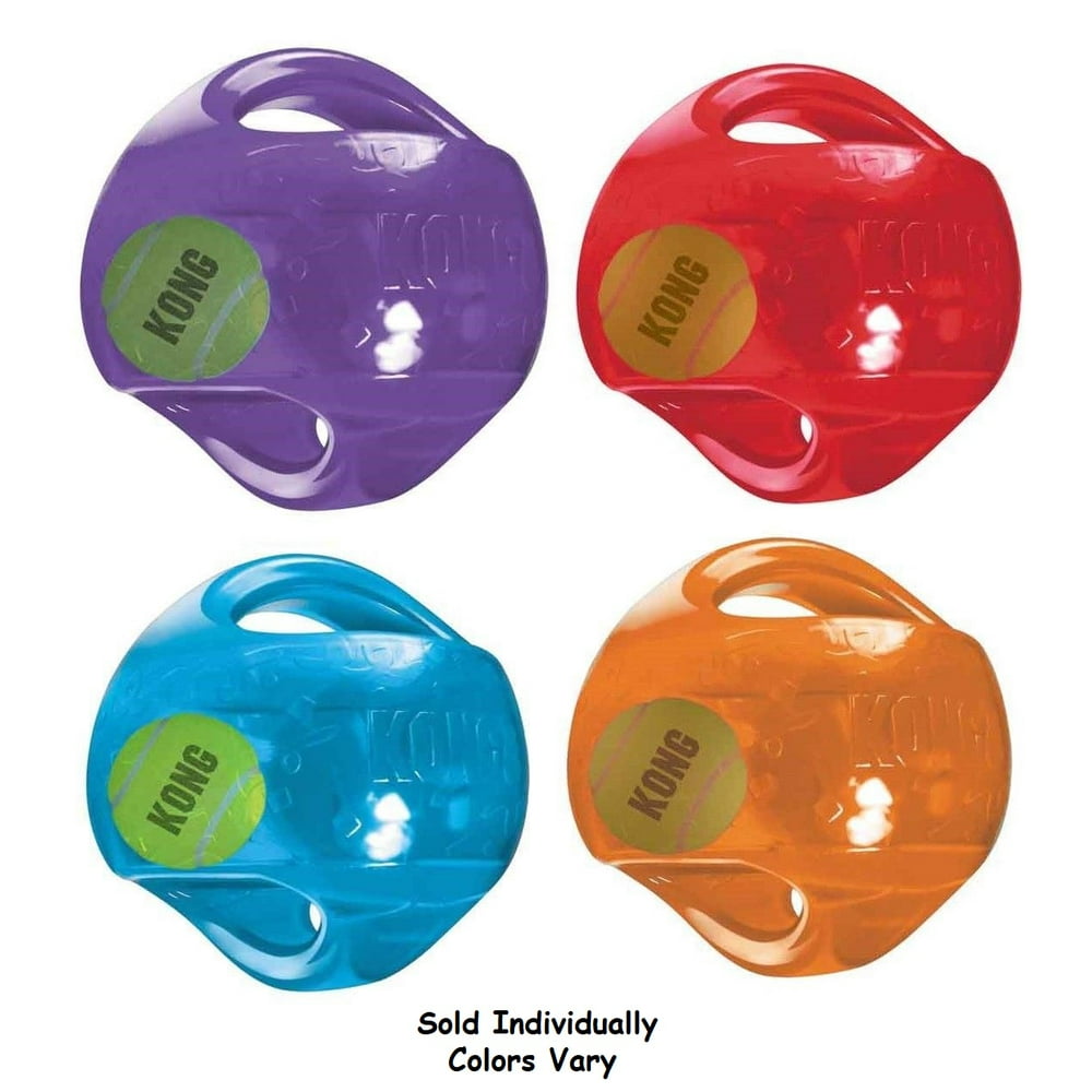 Large Dog Toy Jumbler Ball Shaped Tennis Ball inside 2in1 Squeaker