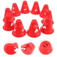 thumbnail image 2 of Brightly Colored PE Cones for Sports Training and Play Use Red 10 Pcs 6.7 Inches, 2 of 9