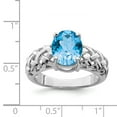 thumbnail image 2 of Sterling Silver Blue Topaz Oval Ring. Gem Wt- 3.25ct, 2 of 2
