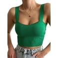 thumbnail image 1 of VISgogo Camisola de punto sin mangas de color sólido sin mangas de verano para mujer VISgogo moda, 1 of 4