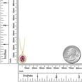 thumbnail image 4 of Gem Stone King 14K Yellow Gold Pendant 1.45 Ct Oval Pink Mystic Topaz White Diamond, 4 of 5