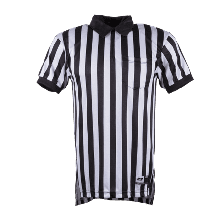 7005-S Referee Shirt, Black And White - Small