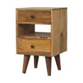 thumbnail image 4 of Lesuto Mini Classic Multi Oak-ish nightstand - Nordic Style, Wood, 2 Drawers, 4 of 11