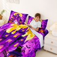 thumbnail image 3 of Manfei Cartoon Halloween Bed Sheets,Magic Witch Pattern Full Size Sheets,4 Pieces,1 Flat Sheet,1 Fitted Sheet and 2 Pillowcases, 3 of 6
