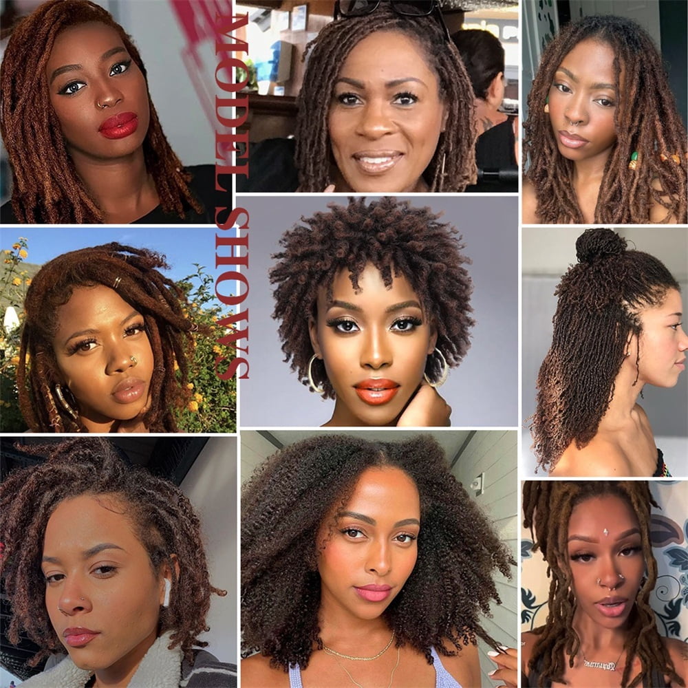 Afro Kinkys Bulk Human Hair #4 Brown Hair Bundles for Mini Twist, Braiding, Loc Extensions & Crochet