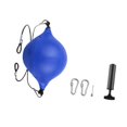 thumbnail image 3 of Saco de boxeo con forma de pelota de boxeo y bomba de cuerda de cuero sintético, saco de boxeo de doble extremo para coordinación mano-ojo y velocidad Azul, 3 of 9