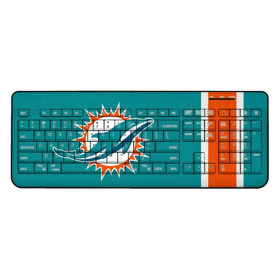 Miami Dolphins Stripe Wireless Keyboard