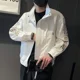 thumbnail image 2 of Abrigos con cremallera en V para hombre, ropa informal bordada de alta calidad, moda 2024, chaquetas de béisbol para hombre, ofertas, nuevas en entrega rápida, frío Y2k, 2 of 5