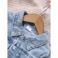 thumbnail image 5 of Girls 2pcs Long Sleeve Denim Button Coat & Straps Floral Print Flare Dress Trendy Casual Kids Outdoor Clothes For Spring And Autumn, 5 of 7