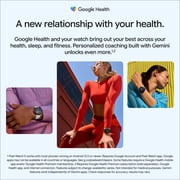 Google Pixel Watch 5 (41mm) Wi-Fi - Android Smartwatch with Domed Display, Comprehensive Health and Fitness Tracking, and Help from Gemini - Satin Pyrite Aluminum Case / Olive Active Band (2nd gen)