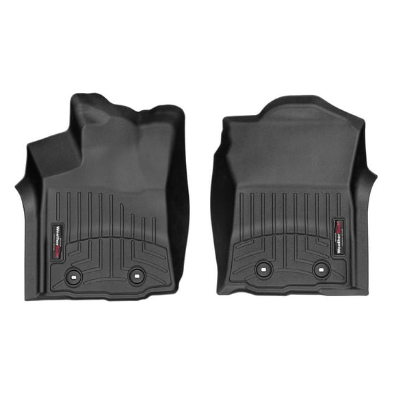 WeatherTech Custom Fit FloorLiners compatible with 2018-2023 Toyota Tacoma - 1st Row (Driver & Passenger), Black