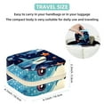 thumbnail image 5 of Starry Shark Travel Portable Square Jewelry Box Organizer for Girls and Women with Ring Earring Necklace Bracelet Storage Display Case Holder, 5 of 6