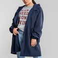 thumbnail image 3 of Niaviben Women's Long Trench Coat Plus Size Windbreakers for Women Windproof Jacket Women Trench Coat Women Lightweight Jacket Womens Windbreaker Long Trench Coat for Women Navy L, 3 of 4