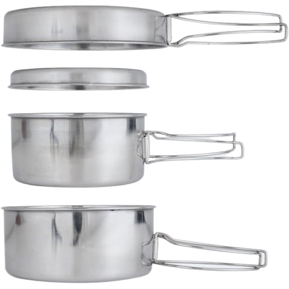 BeGrit Backpacking Camping Cookware Mini Picnic Camping Cooking Mess Kit with Pot and Pan Set for Hiking